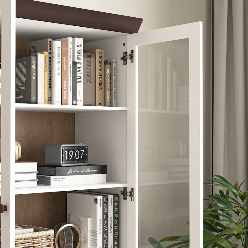 Armoire de rangement en MDF blanc, armoires de cuisine hautes