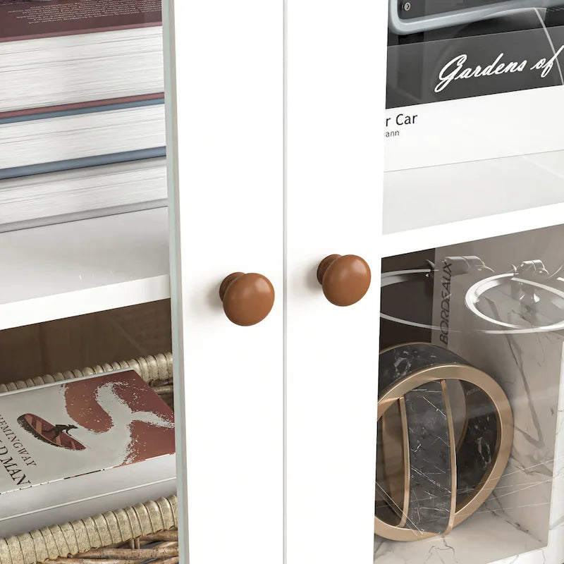 Armoire de rangement en MDF blanc, armoires de cuisine hautes