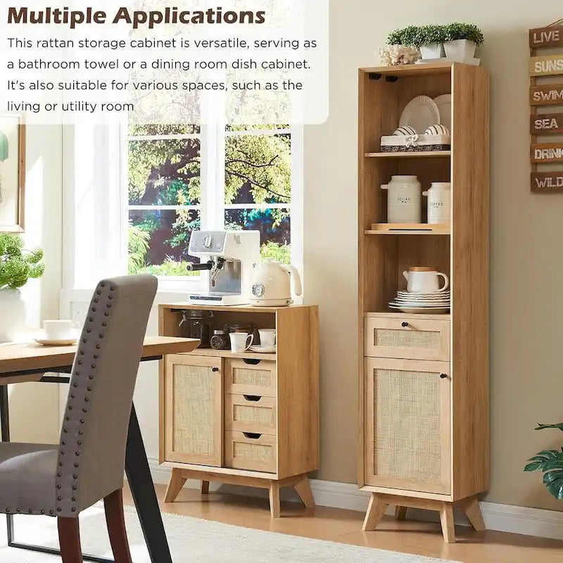 Meuble de rangement en lin en rotin naturel, armoire de rangement de serviettes de salle de bain moderne