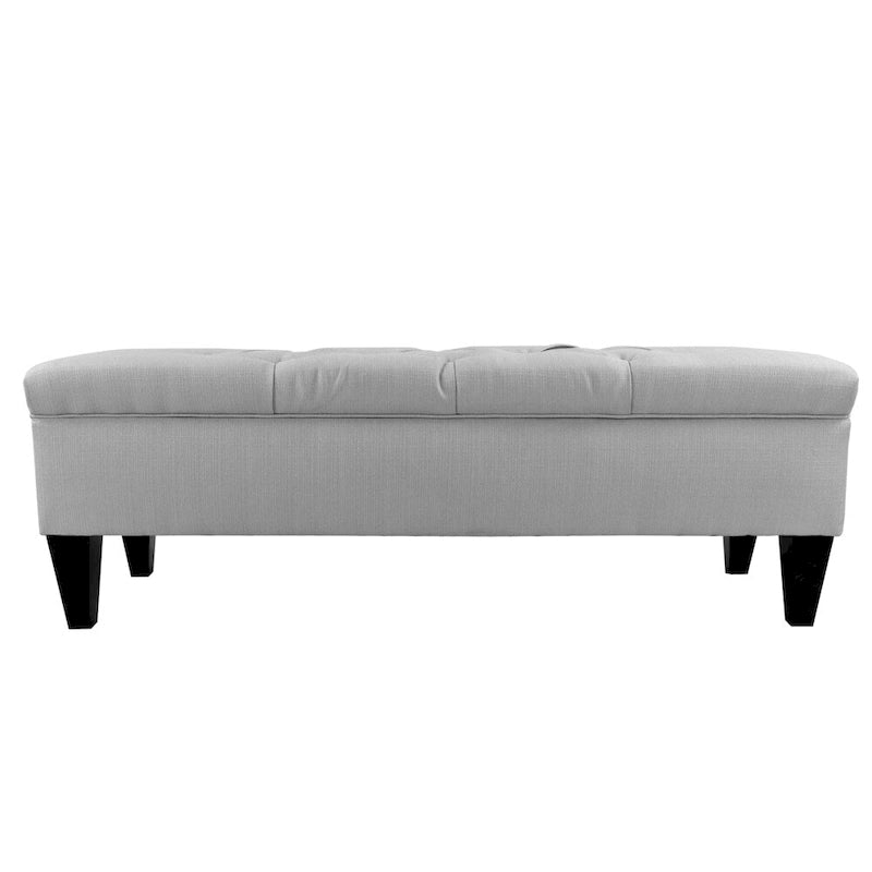Banc de rangement capitonné à losanges