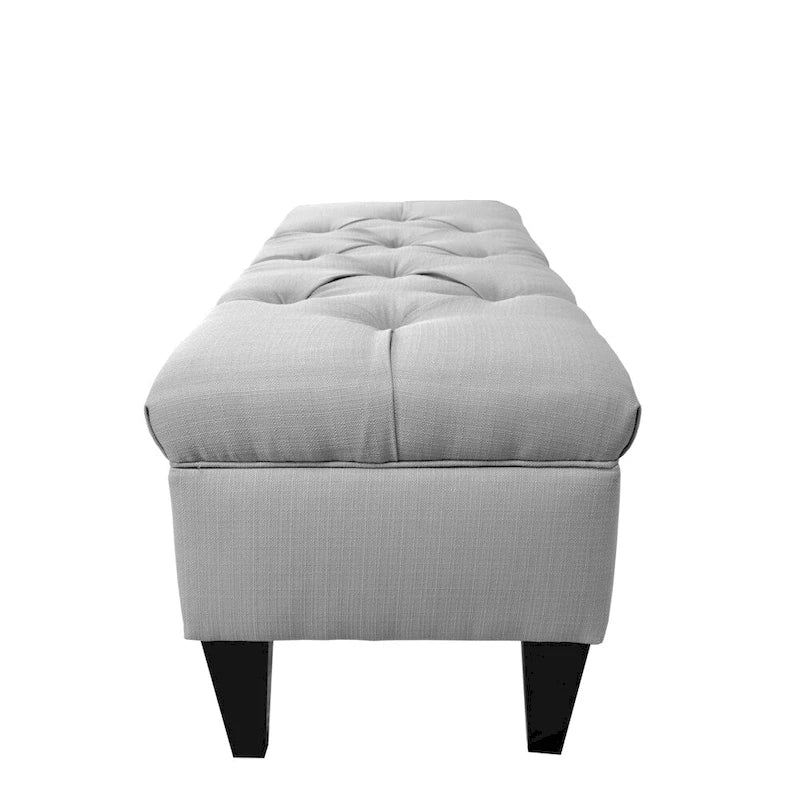 Banc de rangement capitonné à losanges