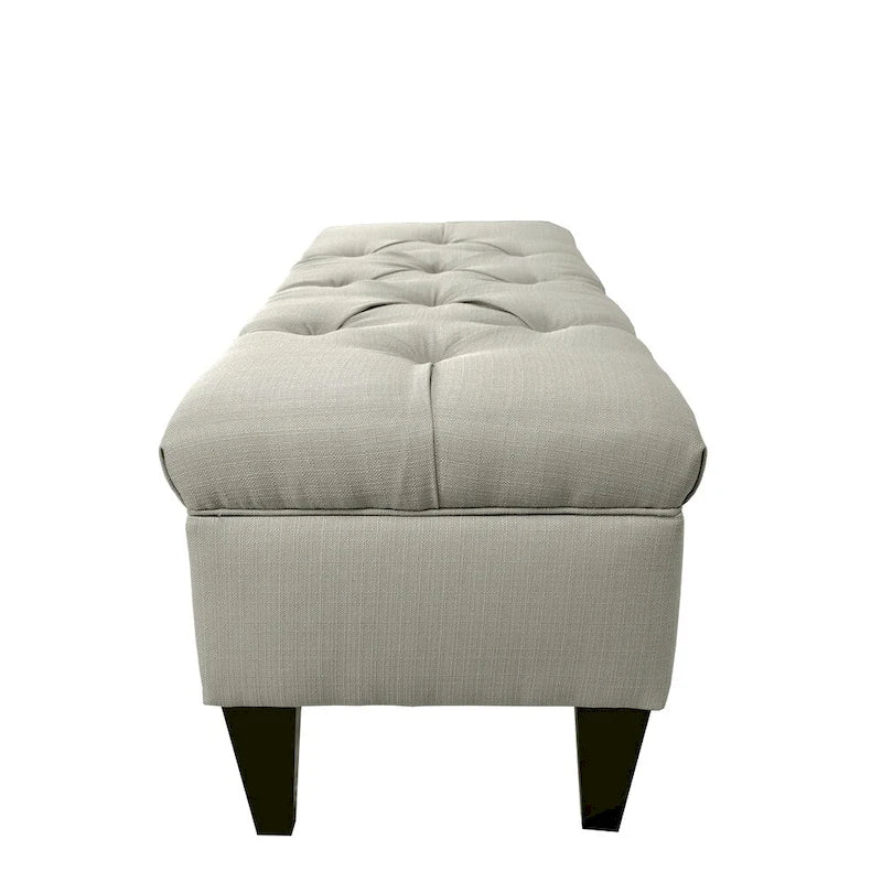 Banc de rangement capitonné à losanges