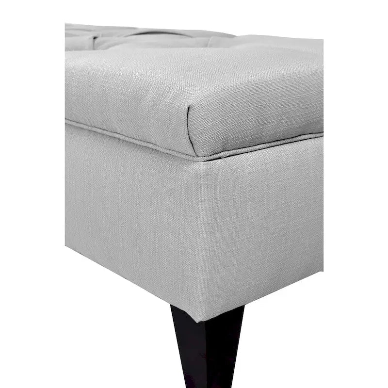 Banc de rangement capitonné à losanges