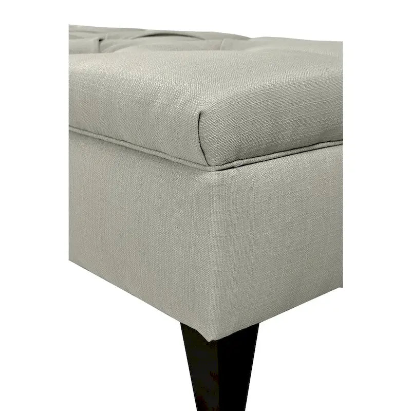 Banc de rangement capitonné à losanges
