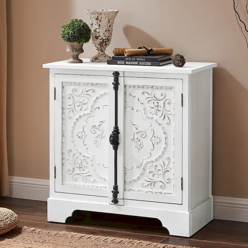 Meuble à fleurs rétro et romantique