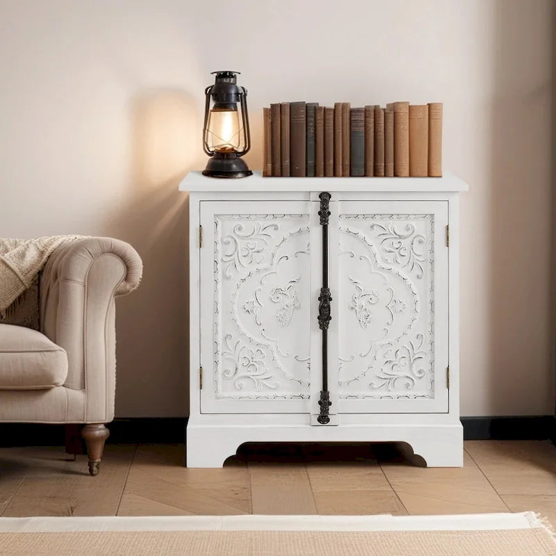 Meuble à fleurs rétro et romantique