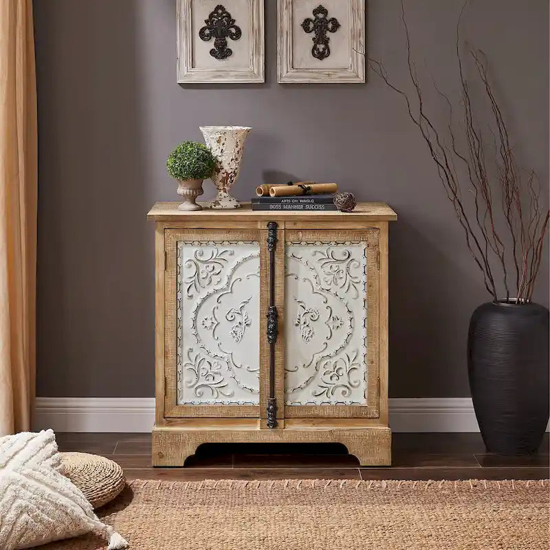 Meuble à fleurs rétro et romantique
