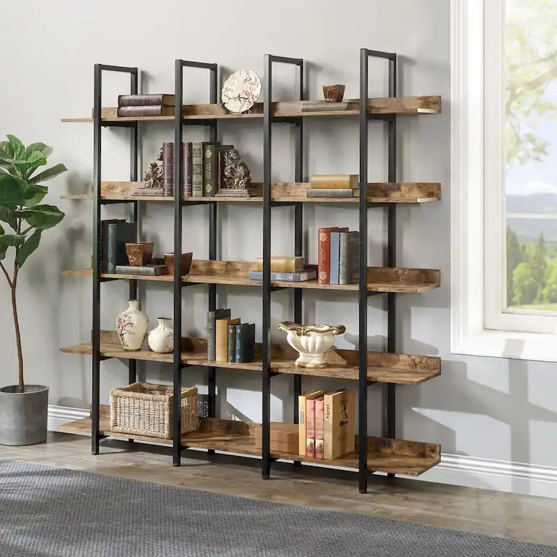 Étagère de style industriel vintage avec cadre en métal