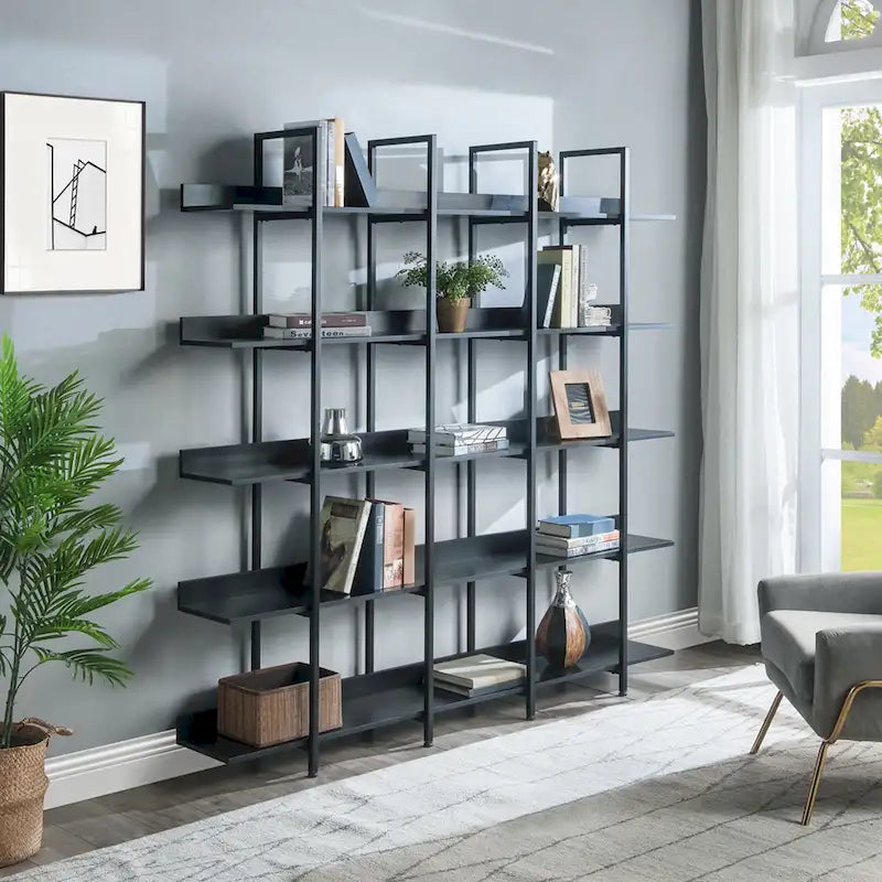 Étagère de style industriel vintage avec cadre en métal