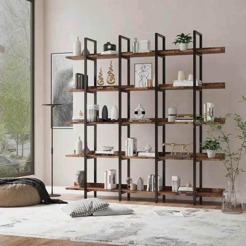 Étagère de style industriel vintage avec cadre en métal