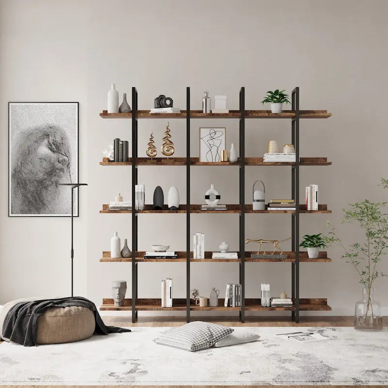 Étagère de style industriel vintage avec cadre en métal