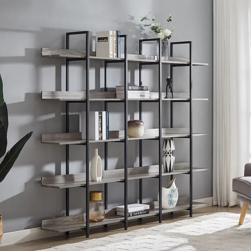 Étagère de style industriel vintage avec cadre en métal