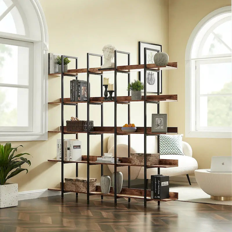 Étagère de style industriel vintage avec cadre en métal