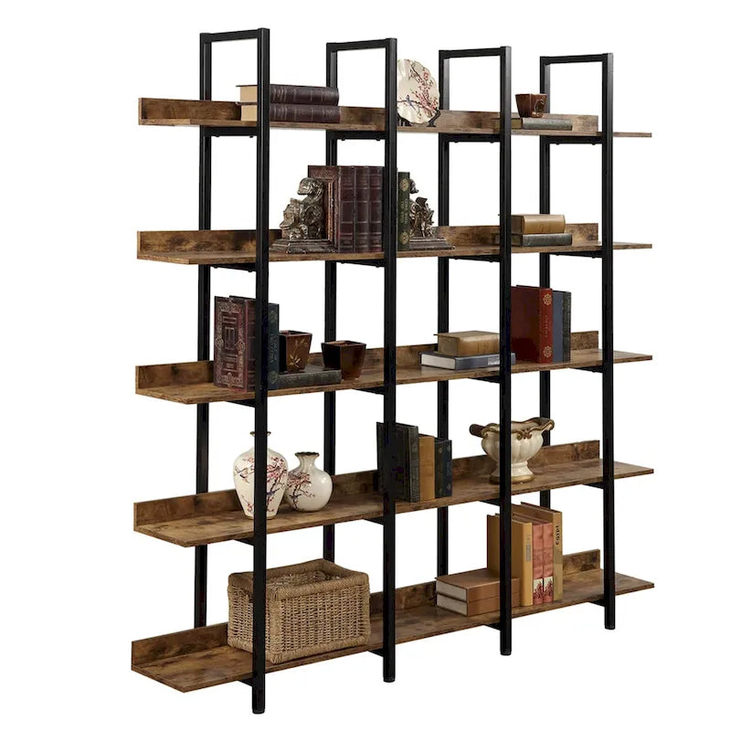 Étagère de style industriel vintage avec cadre en métal