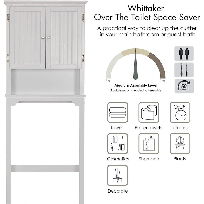 Rangement de salle de bain au-dessus des toilettes, Organiseur d'armoire de salle de bain