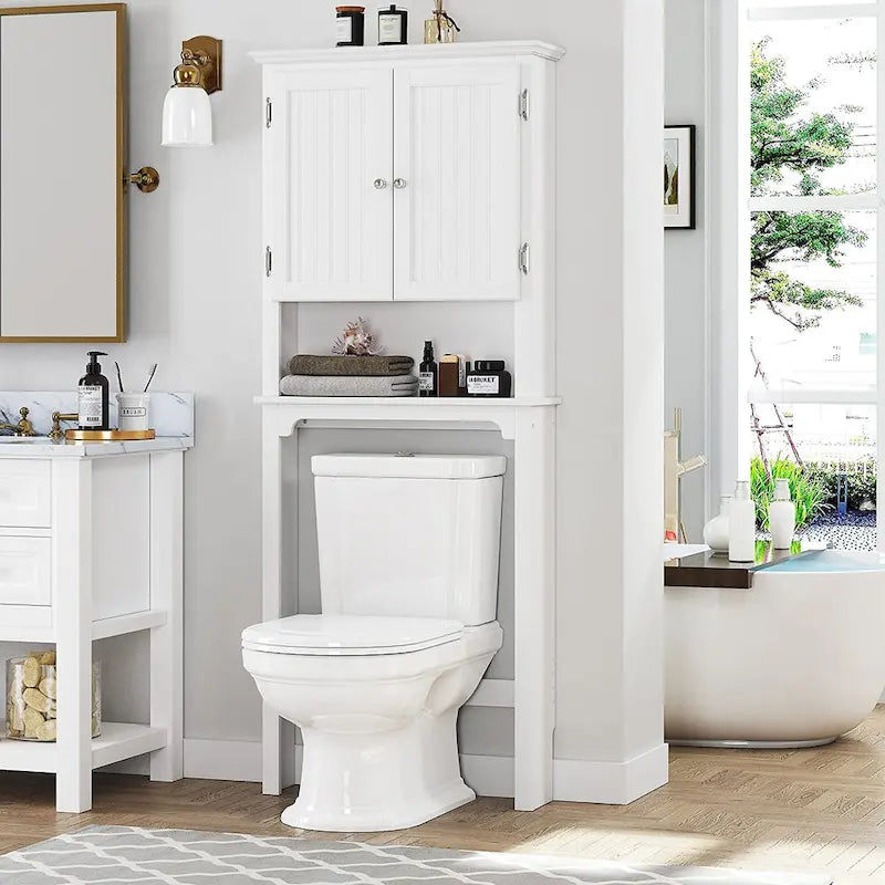 Rangement de salle de bain au-dessus des toilettes, Organiseur d'armoire de salle de bain