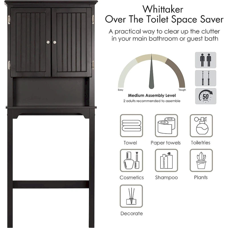 Rangement de salle de bain au-dessus des toilettes, Organiseur d'armoire de salle de bain