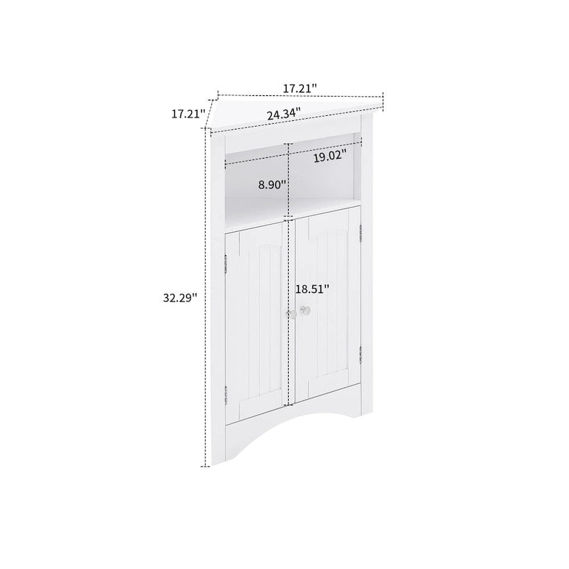 Meuble d'angle de rangement en bois, classique et élégant, pour usage intérieur