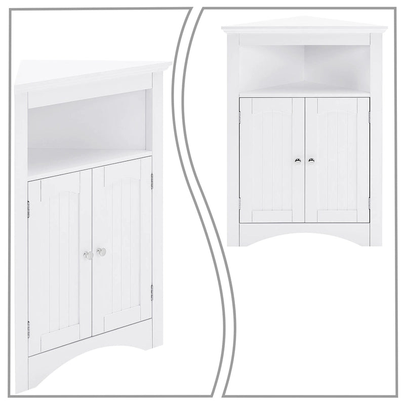 Meuble d'angle de rangement en bois, classique et élégant, pour usage intérieur