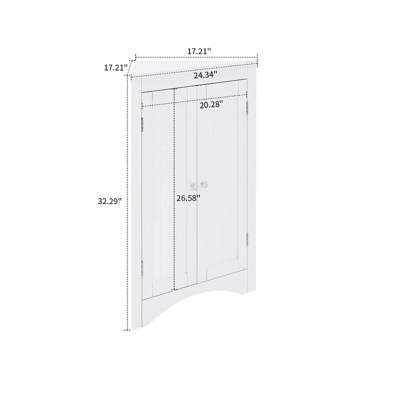 Meuble d'angle de rangement en bois, classique et élégant, pour usage intérieur