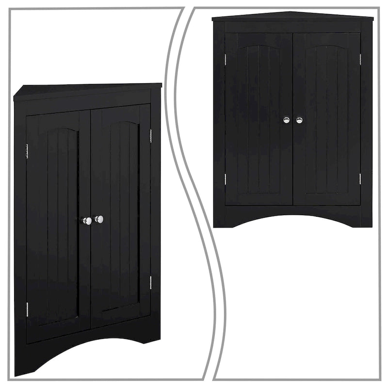 Meuble d'angle de rangement en bois, classique et élégant, pour usage intérieur