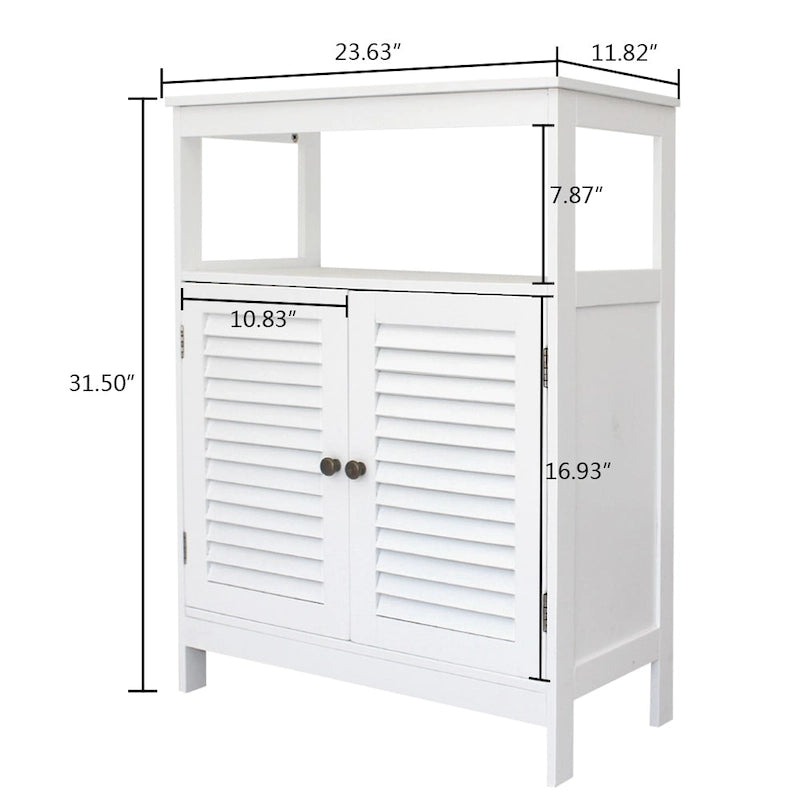 Meuble haut de salle de bain à deux portes Blanc