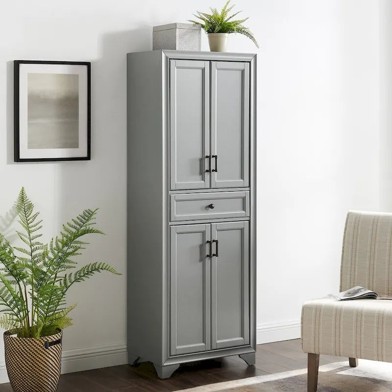 Garde-manger design de transition, finition grise