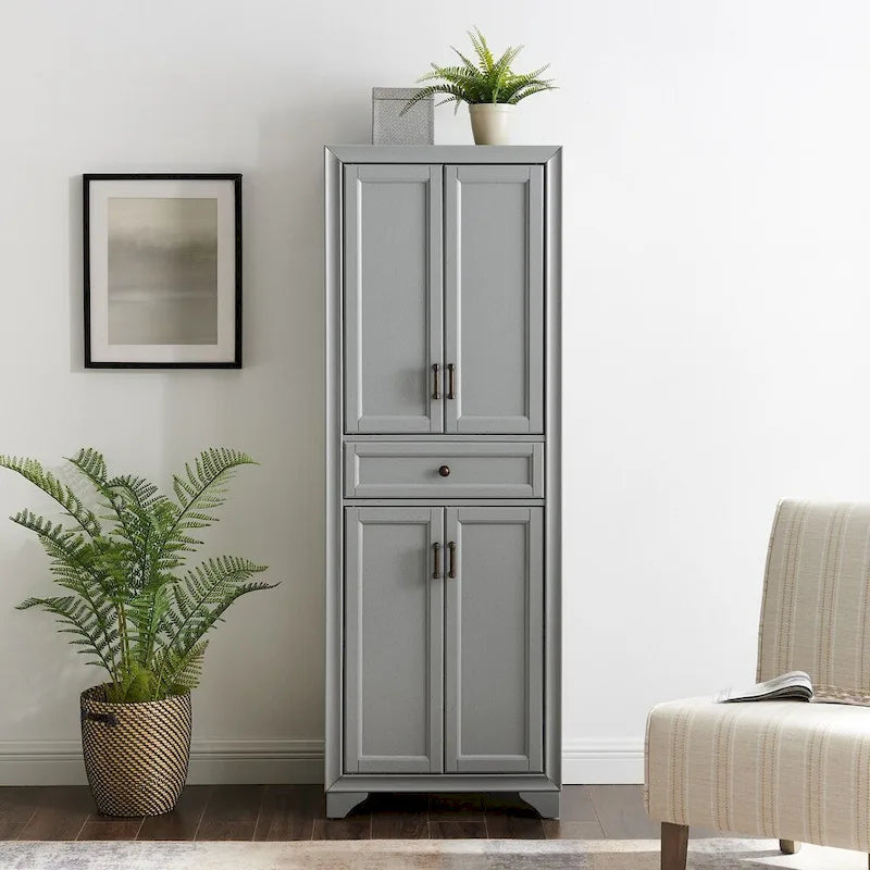 Garde-manger design de transition, finition grise