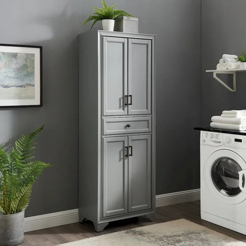 Garde-manger design de transition, finition grise