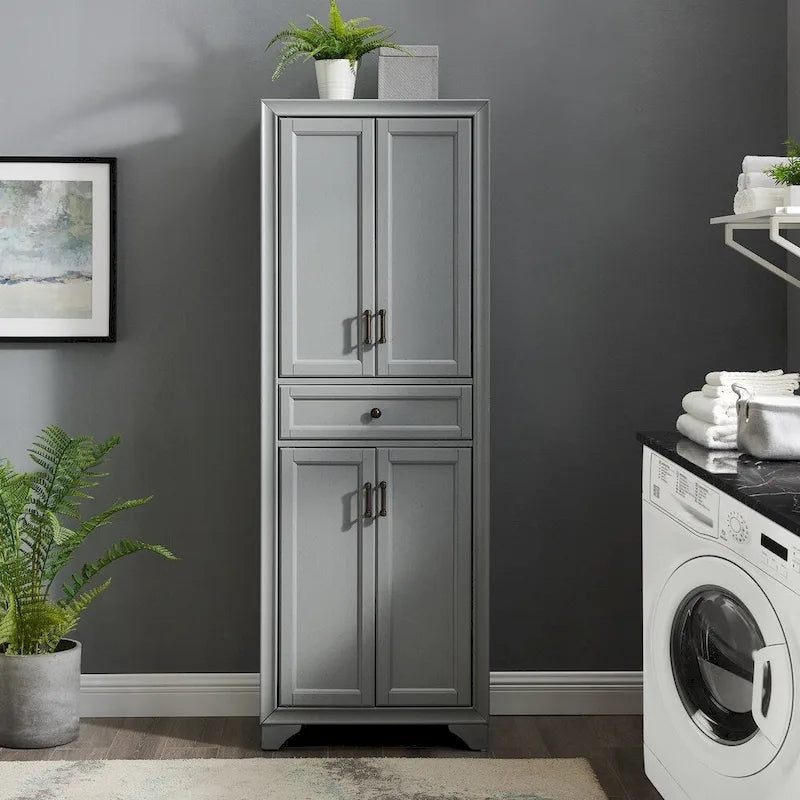 Garde-manger design de transition, finition grise