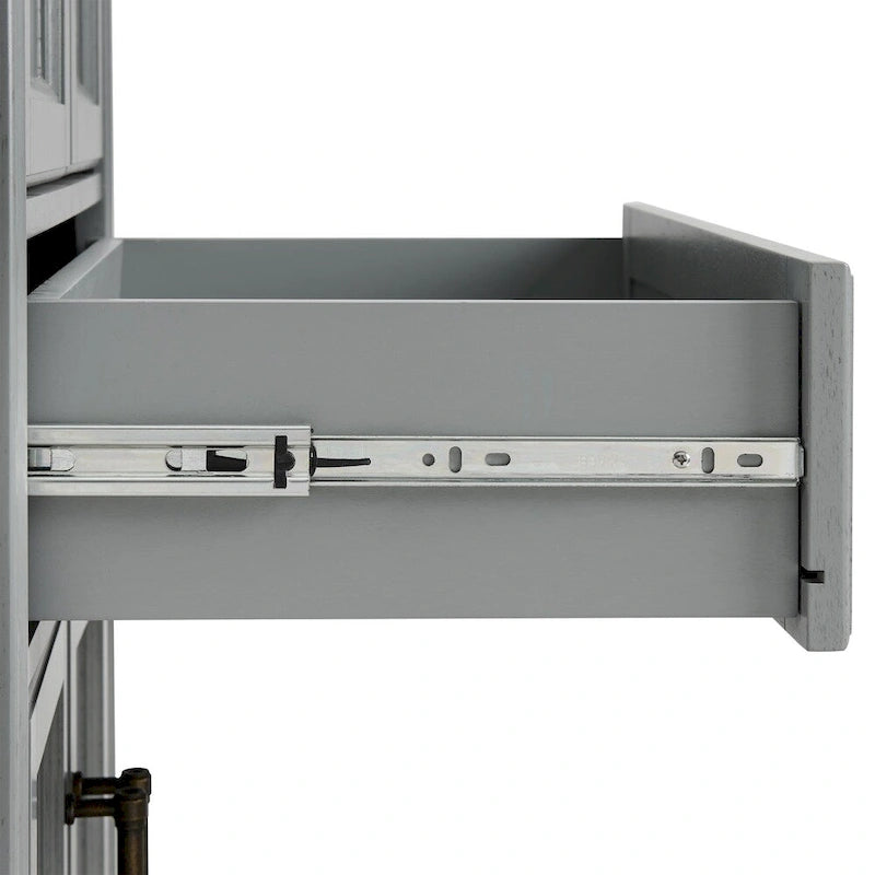 Garde-manger design de transition, finition grise