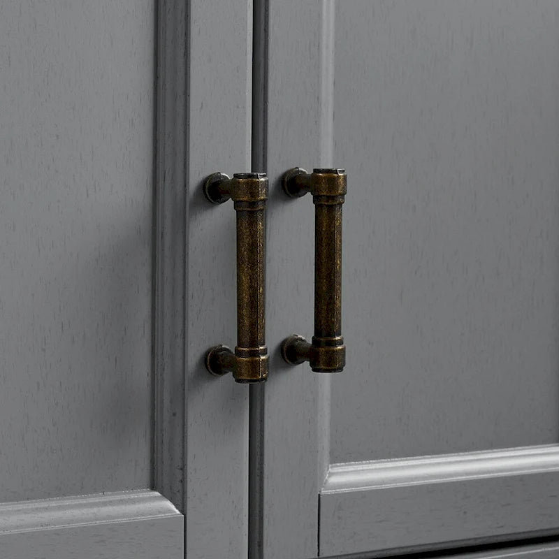 Garde-manger design de transition, finition grise