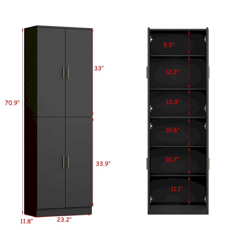 Buffet de rangement avec étagère réglable