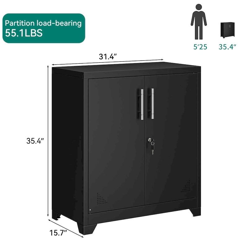 Armoire métallique latérale avec portes