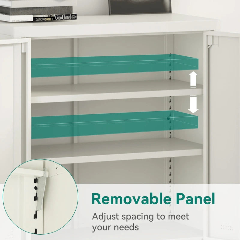 Armoire métallique latérale avec portes