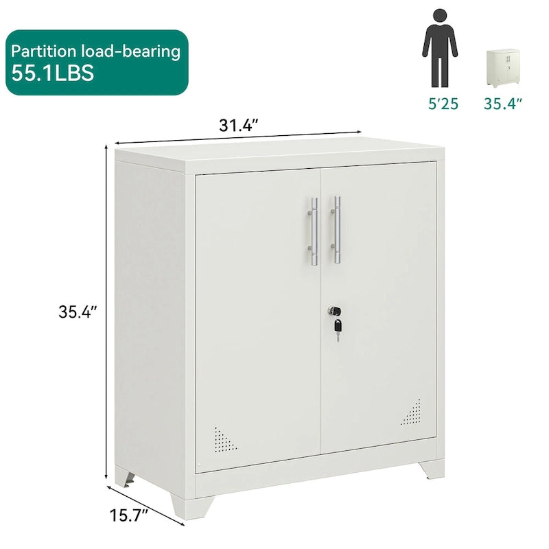 Armoire métallique latérale avec portes