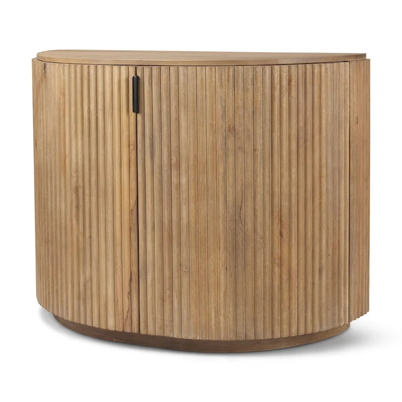 Meuble d'appoint Terra en bois massif marron clair