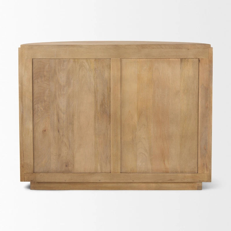 Meuble d'appoint Terra en bois massif marron clair