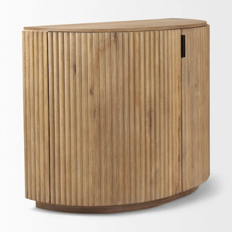 Meuble d'appoint Terra en bois massif marron clair