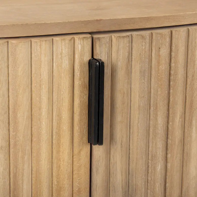 Meuble d'appoint Terra en bois massif marron clair