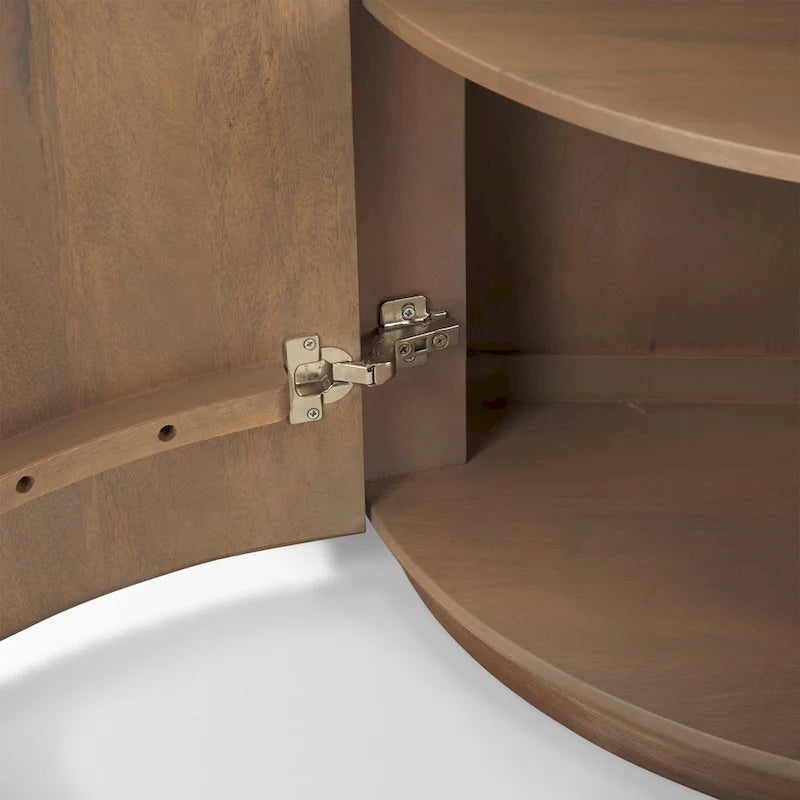 Meuble d'appoint Terra en bois massif marron clair