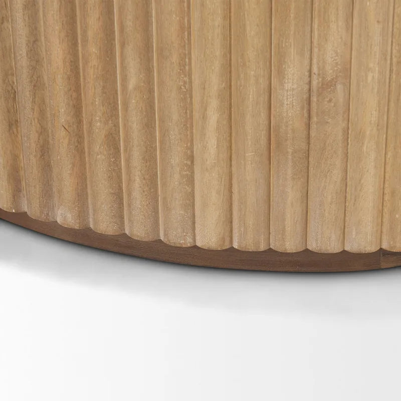 Meuble d'appoint Terra en bois massif marron clair