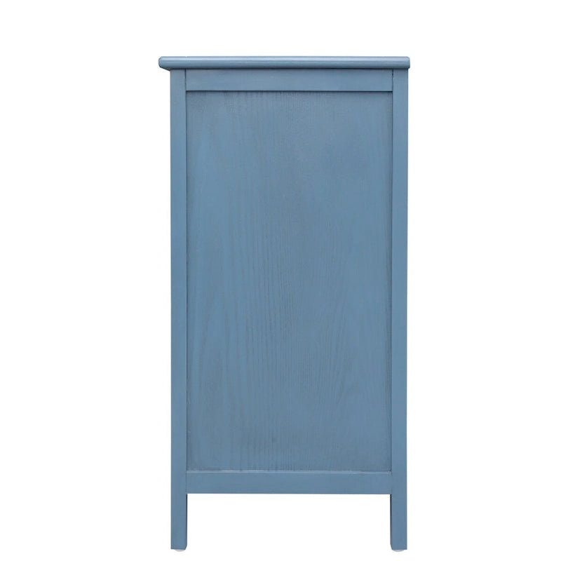 Commode 3 Tiroirs, Rotin Naturel, Idéale pour Chambre à Coucher