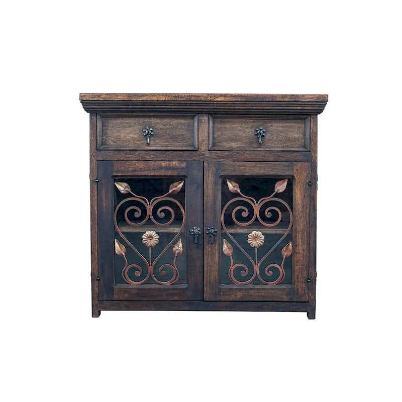 Buffet et Enfilade en Bois de Grange Massif Récupéré Faits Main et Quincaillerie en Fer Forgé