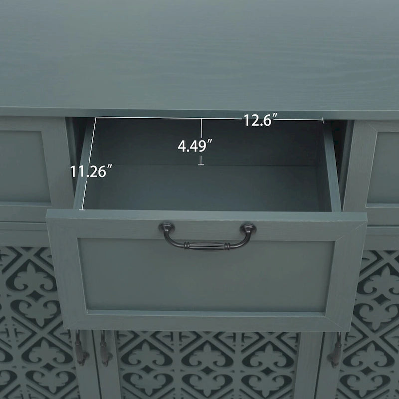 Meuble à 3 portes et 3 tiroirs adapté à une chambre à coucher