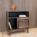 Meuble d'appoint 2 portes, dissimule un espace de rangement