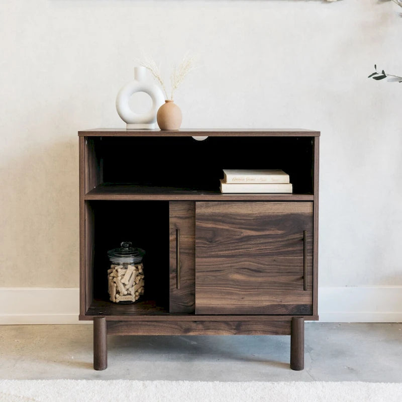 Meuble d'appoint 2 portes, dissimule un espace de rangement