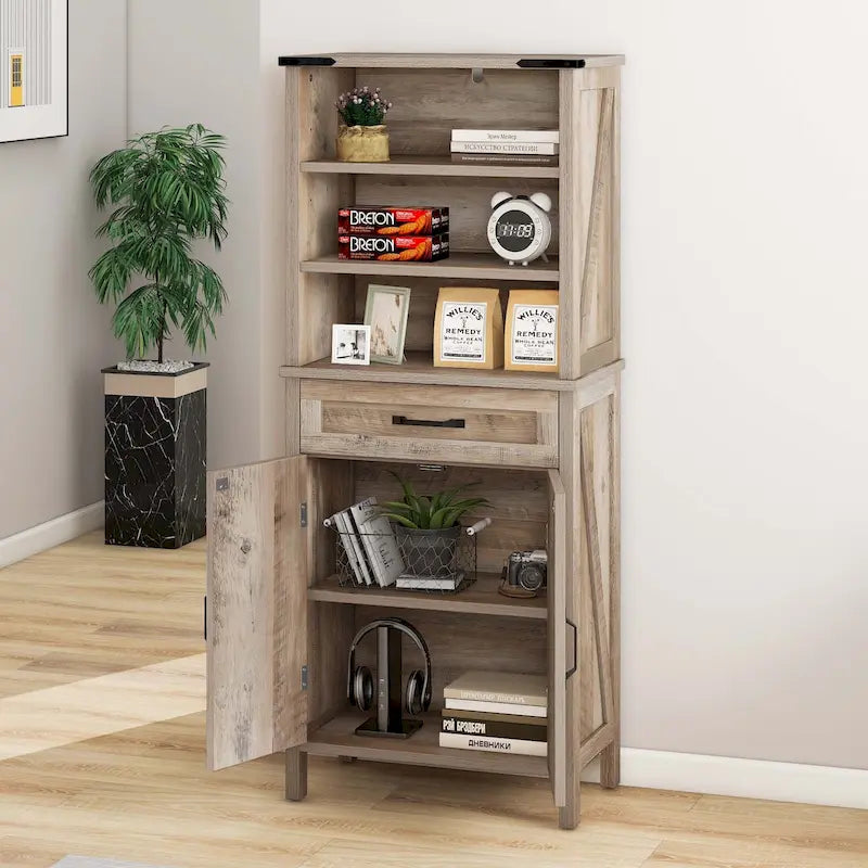 Meuble de rangement haut Meuble de salle de bain avec portes et étagères