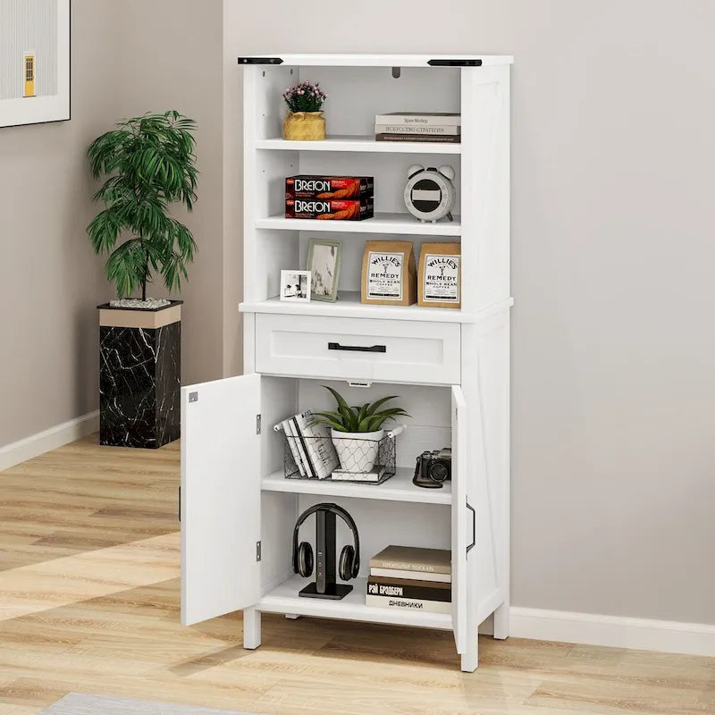 Meuble de rangement haut Meuble de salle de bain avec portes et étagères