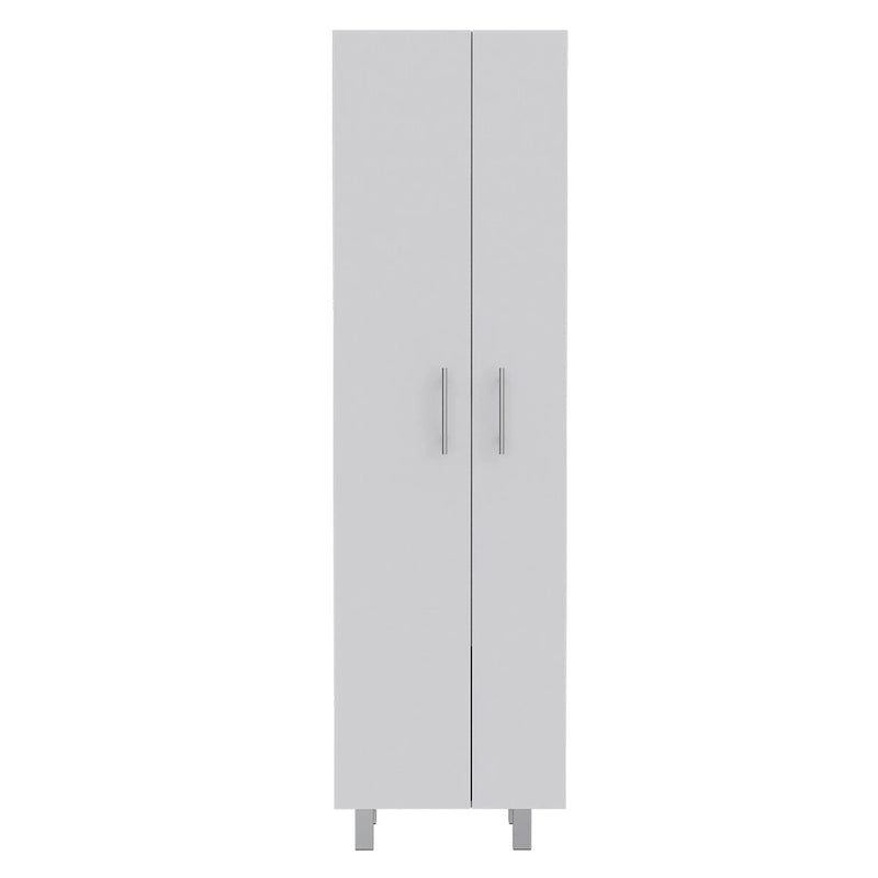 Armoire de garde-manger pour chambre à coucher, blanche